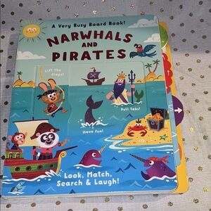 Narwhals and Pirates Kids Board Book